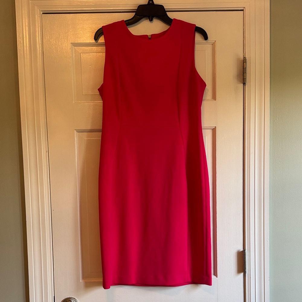Calvin Klein Collection Vibrant Red Midi Dress